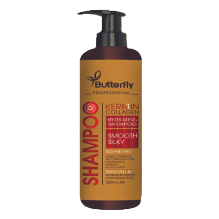 شامپو مو باترفلای مدل Keratin Collagen