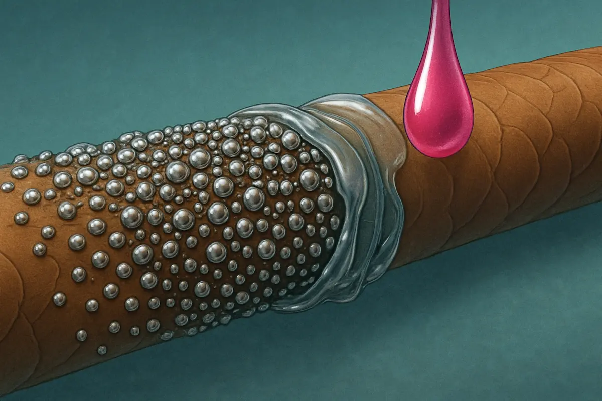 تجمع سیلیکون و رسوبات روی مو