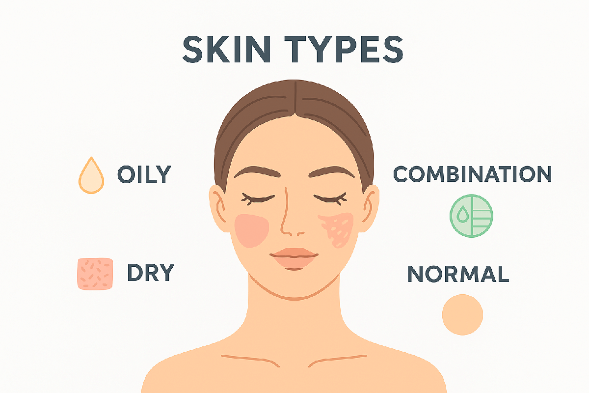 نمودار علمی تشخیص نوع پوست