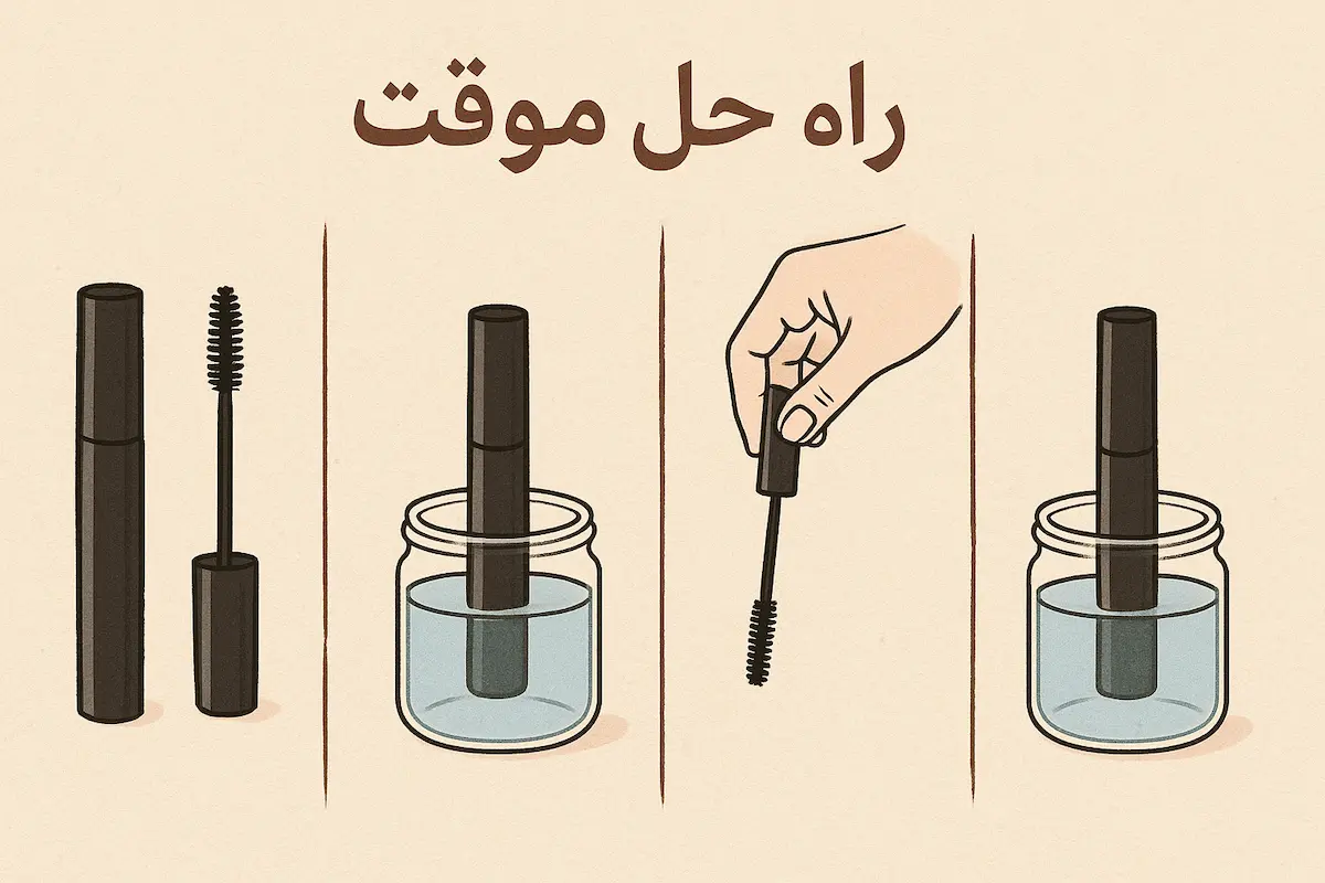 راه حل خشک شدن ریمل