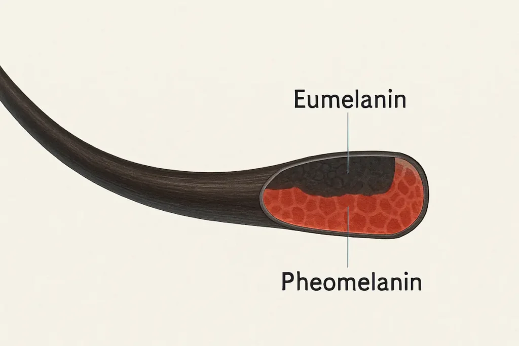 چرا رنگ موی مشکی قرمز میشود