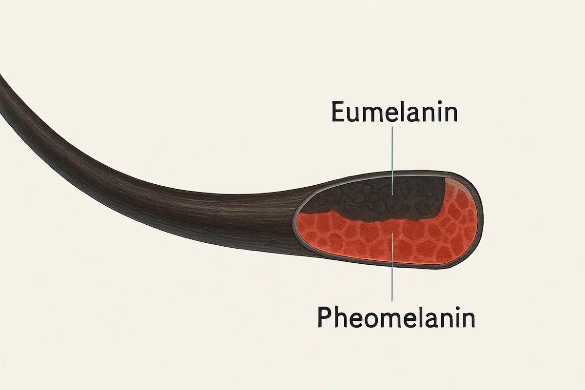 چرا رنگ موی مشکی قرمز میشود