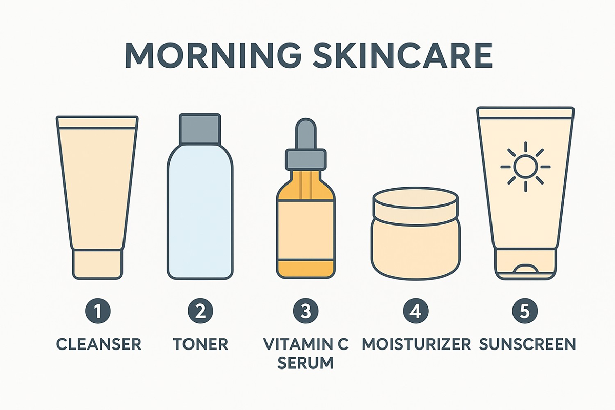 روتین پوست صبح و شب