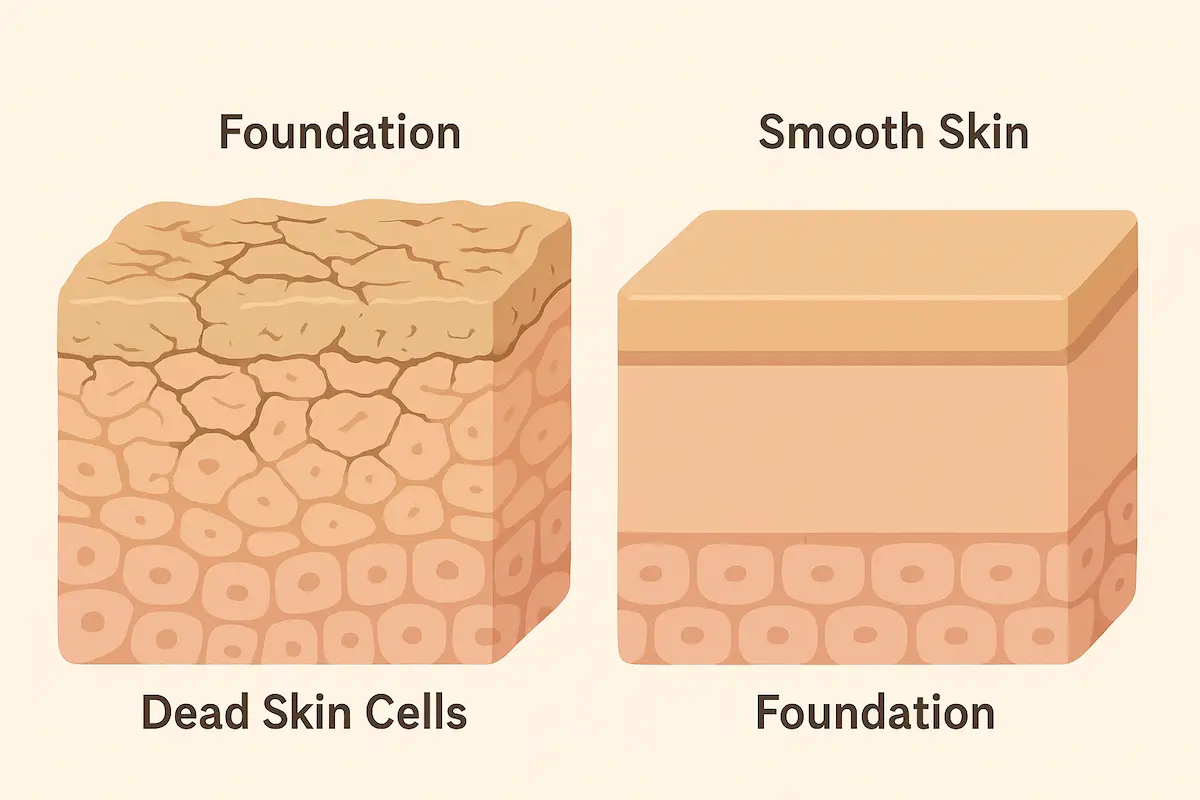 سلول‌های مرده پوست و عدم زیرسازی مناسب