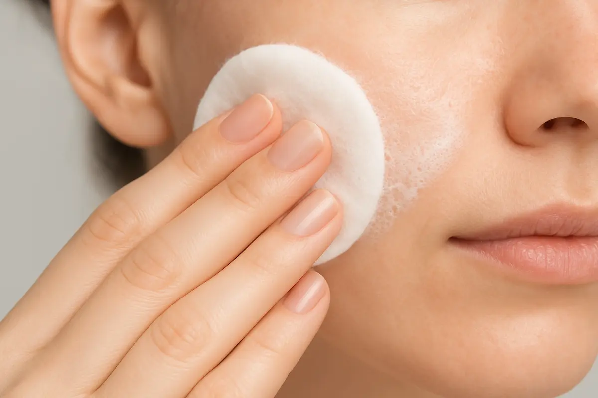 کف کردن تونر روی پوست به دلیل شستشوی نامناسب