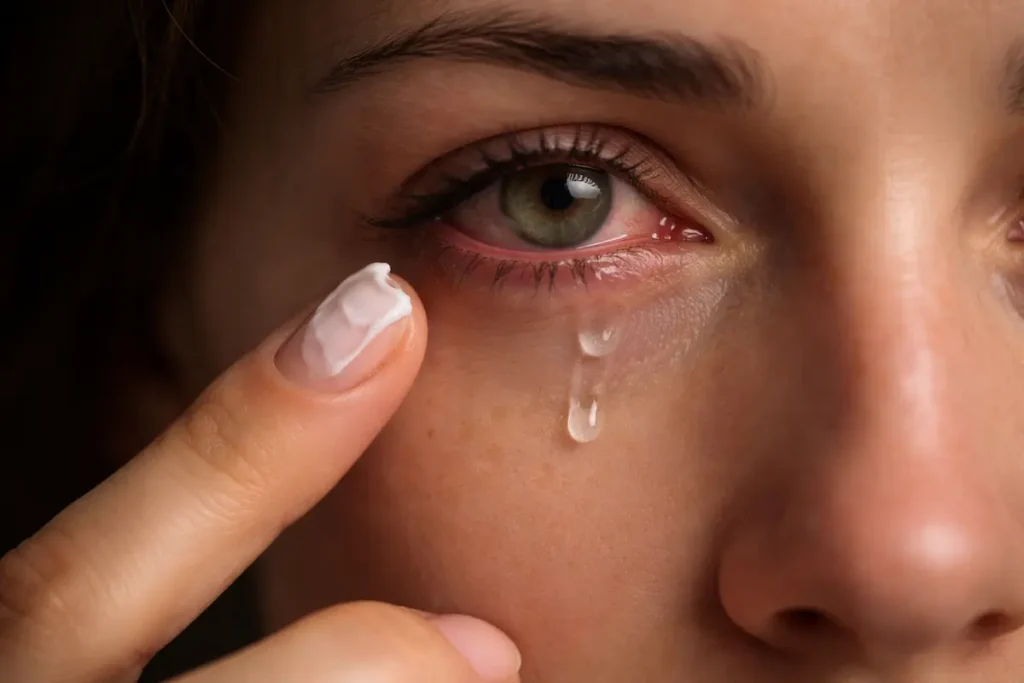 قرمزی و التهاب چشم؛ پاسخ به سوال چرا کرم دور چشم باعث سوزش میشود