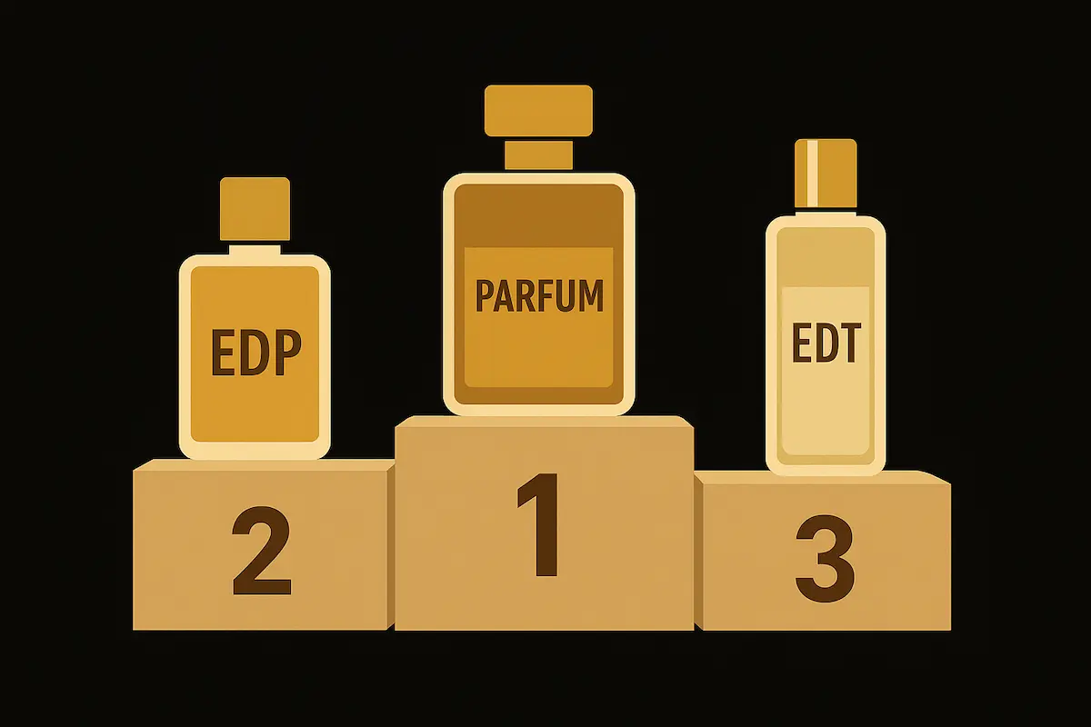 رتبهبندی انواع عطر و جایگاه ادوتویلت در مقایسه با پرفیوم و ادوپرفیوم