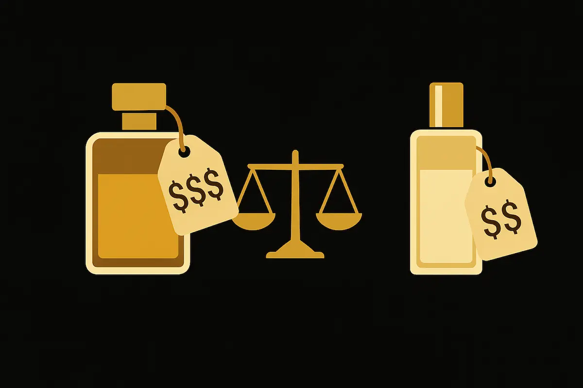 مقایسه قیمت و حجم؛ یکی دیگر از موارد تفاوت پرفیوم و ادوپرفیوم