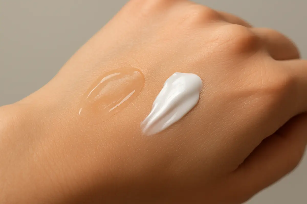 مقایسه بافت و رنگ به عنوان یکی از موارد تفاوت ضد آفتاب فیزیکی و شیمیایی