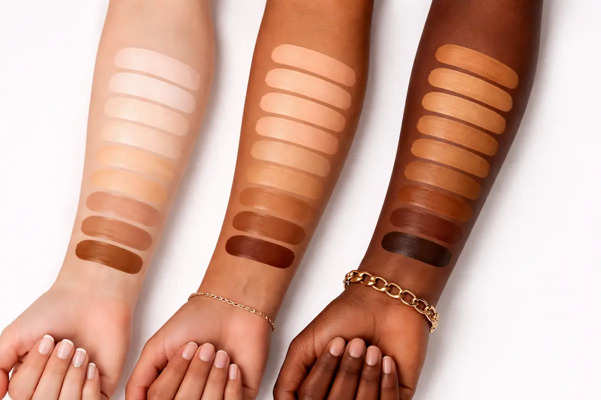 پالت رنگی کرم پودر برای انواع پوست