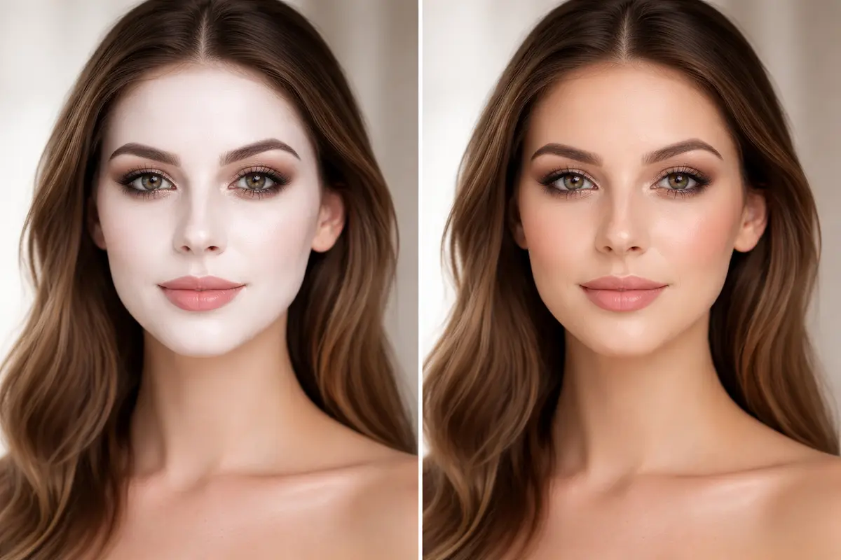 مقایسه انتخاب صحیح و غلط رنگ کرم پودر؛ ترفندهای انتخاب رنگ درست کرم پودر