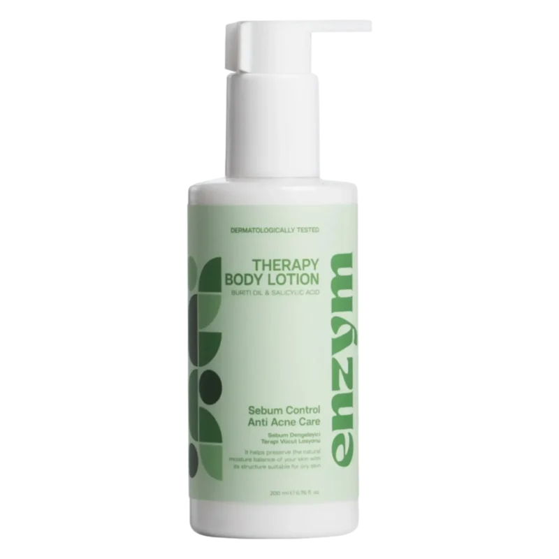 enzym-anti-acne-sebum-balancing-body-lotion-for-oily-skin-00 لوسیون بدن ضد جوش آنزیم مدل Therapy