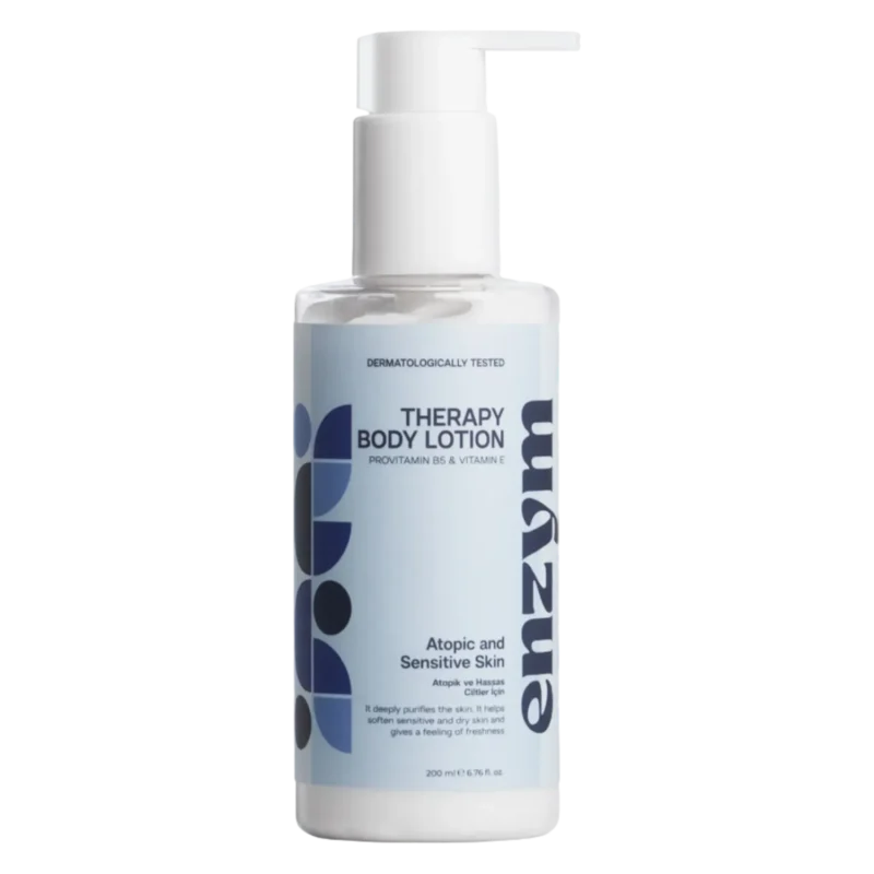 enzym-therapy-body-lotion-for-dry-and-sensitive-skin-00 لوسیون بدن آبرسان آنزیم مدل Therapy مخصوص پوست خشک